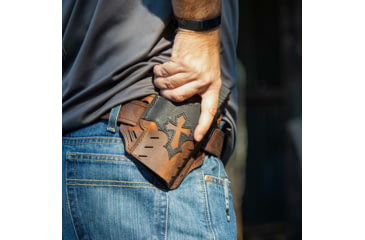 Image of Versacarry Guardian OWB Holster - Arc Angel Underground Edition, Right Hand, Size 2, Distressed Brown, UGA2BRNL