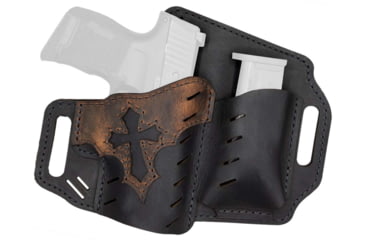 Image of Versacarry Guardian Holster - Arc Angel Design - OWB - Mag Pouch - Black Base/Brown Patch - Size 3, UGMA3BLK