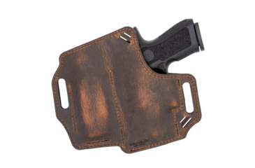 Image of Versacarry Guardian Holster - Arc Angel Design - OWB - Mag Pouch - Brown Base/Black Patch - Size 1 - Left Hand, UGMA1BRNL