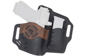 Image of Versacarry Guardian Luna OWB Holster, Right Hand, Mag Pouch, Black Base / Brown Patch, Size 4, UGML4BLK