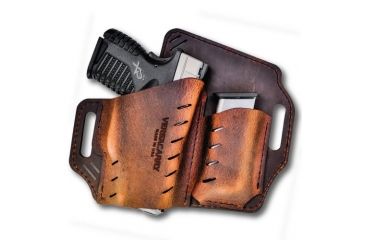 Image of Versacarry Guardian OWB Holster w/ Mag Pouch, Right Hand, Size 3, Distressed Brown, GM3BRN