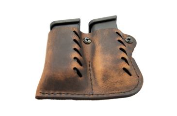 Image of Versacarry Leather Double Magazine Pouch, Double Stack, Distressed Brown, 72222
