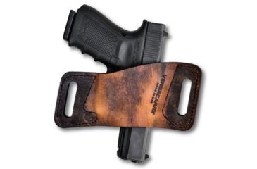 Image of Versacarry Rapid Slide S1 OWB Ambidextrous Holster, Size 3, Distressed Brown, WBAOWB23