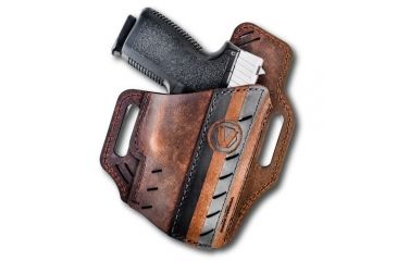 Image of VersaCarry Underground Premium Guardian OWB Holster, Formula 1, Water Buffalo Leather, Black/Distressed Brown, Subcompact UGF3BRN