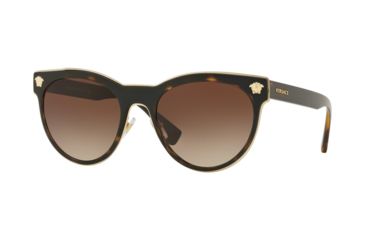 Image of Versace MEDUSA CHARM VE2198 Sunglasses 125213-54 - , Brown Gradient Lenses