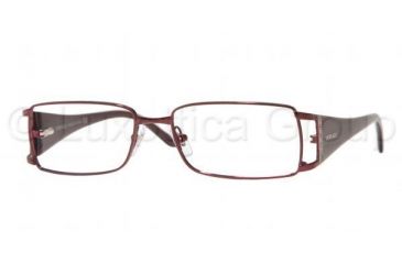 Image of Versace VE 1132 Eyeglasses Styles -  Red Brick Frame w/Non-Rx 52 mm Diameter Lenses, 1205-5216