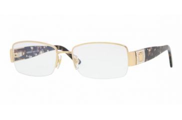 Image of Versace VE 1175B Eyeglasses w/ Gold Frame and Non-Rx 51 mm Diameter Lenses, 1002-5117