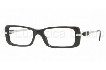 Image of Versace VE 3122 Eyeglasses Styles -  Shiny Black Frame w/Non-Rx 50 mm Diameter Lenses, GB1-5016