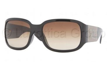 Image of Versace VE4159B Progressive Sunglasses, Shiny Black Frame / 60 mm Prescription Lenses, GB1-13-6019