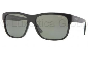 Image of Versace VE 4179 Sunglasses Styles - Blck Frame / Crystal Green Polarized Lenses, GB1-58-6016