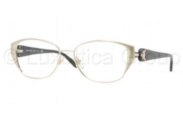Image of Versace VE1196 Progressive Prescription Eyeglasses 1252-5115 - Light Gold Frame