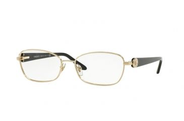 Image of Versace VE1210BM Single Vision Prescription Eyeglasses 1252-54 - Pale Gold Frame