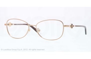 Image of Versace VE1214 Single Vision Prescription Eyeglasses 1304-52 - Brown Frame, Demo Lens Lenses