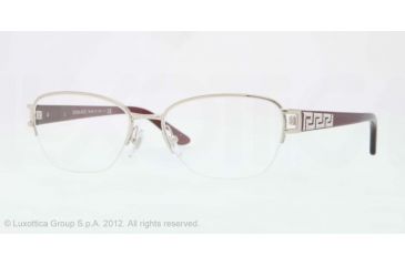 Image of Versace VE1215B Progressive Prescription Eyeglasses 1000-51 - Silver Frame, Demo Lens Lenses