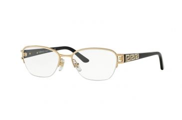 Image of Versace VE1215B Progressive Prescription Eyeglasses 1002-53 - Gold Frame, Demo Lens Lenses