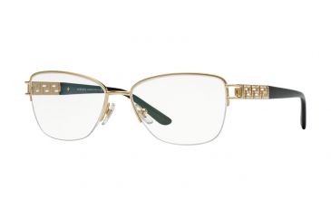 Image of Versace VE1220B Single Vision Prescription Eyeglasses 1002-54 - Gold Frame