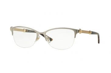 Image of Versace VE1228 Bifocal Prescription Eyeglasses 1266-53 - Brushed Silver Frame