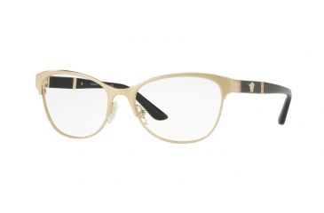 Image of Versace VE1233Q Eyeglass Frames 1339-53 - Brushed Pale Gold Frame