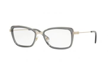 Image of Versace VE1243 Progressive Prescription Eyeglasses 1399-52 - Pale Gold/grey Transparent Frame