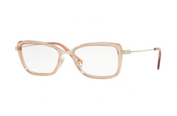 Image of Versace VE1243 Progressive Prescription Eyeglasses 1401-52 - Pale Gold/brown Transp Frame