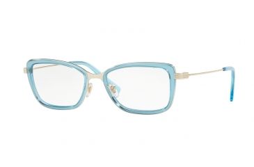 Image of Versace VE1243 Progressive Prescription Eyeglasses 1403-52 - Pale Gold/blue Transp Frame