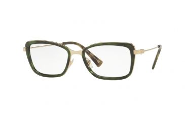 Image of Versace VE1243 Progressive Prescription Eyeglasses 5183-52 - Pale Gold/green Havana Frame