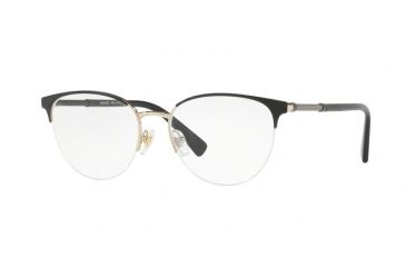 Image of Versace VE1247 Eyeglass Frames 1252-52 - Black/pale Gold Frame