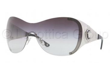Image of Versace VE2135B Sunglasses 10008G-0138 - Silver Frame, Gray Gradient Lenses