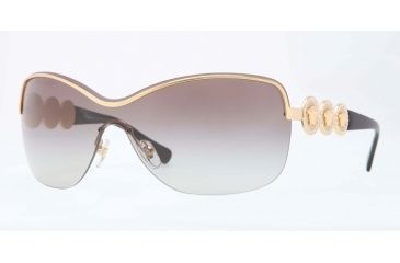 Image of Versace VE2146B Sunglasses 100211-36 - Gold Frame, Gray Gradient Lenses