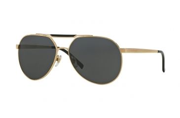 Image of Versace VE2155 Sunglasses 100287-59 - Gold Frame, Gray Lenses