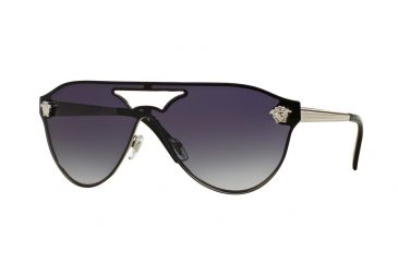 Image of Versace VE2161 Single Vision Prescription Sunglasses VE2161-10008G-42 - Lens Diameter 42 mm, Frame Color Silver