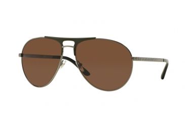 Image of Versace VE2164 Single Vision Prescription Sunglasses VE2164-100173-60 - Lens Diameter 60 mm, Frame Color Gunmetal/matte Green