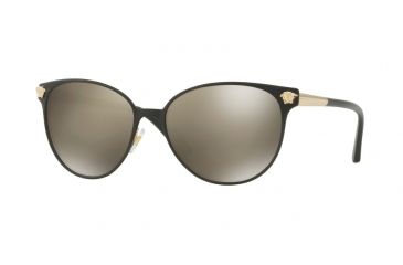 Image of Versace VE2168 Bifocal Prescription Sunglasses VE2168-13665A-57 - Lens Diameter 57 mm, Frame Color Black/pale Gold