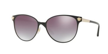 Image of Versace VE2168 Bifocal Prescription Sunglasses, 57mm, Matte Black/Pale Gold, VE2168-13776I-57-BI