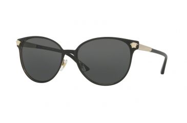 Image of Versace VE2168 Bifocal Prescription Sunglasses VE2168-137787-57 - Lens Diameter 57 mm, Frame Color Matte Black/Pale Gold