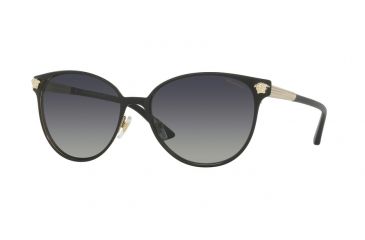 Image of Versace VE2168 Bifocal Prescription Sunglasses, 57mm, Black/pale Gold, VE2168-1377T3-57-BI