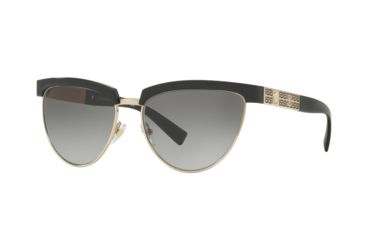 Image of Versace VE2169 Single Vision Prescription Sunglasses, 56mm, Black/pale Gold, VE2169-125211-56-SV