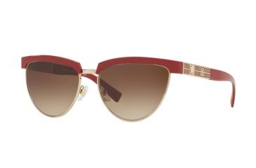 Image of Versace VE2169 Single Vision Prescription Sunglasses VE2169-138713-56 - Lens Diameter 56 mm, Frame Color Red/pale Gold