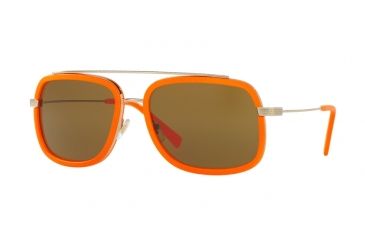 Image of Versace VE2173 Single Vision Prescription Sunglasses VE2173-138973-60 - Lens Diameter 60 mm, Frame Color Pale Gold/fluo Orange