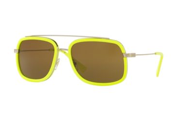 Image of Versace VE2173 Single Vision Prescription Sunglasses VE2173-139473-60 - Lens Diameter 60 mm, Frame Color Pale Gold/fluo Yellow