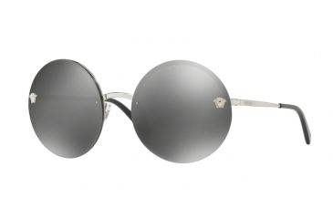 Image of Versace VE2176 Progressive Prescription Sunglasses VE2176-10006G-59 - Lens Diameter 59 mm, Frame Color Silver