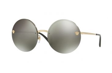 Image of Versace VE2176 Progressive Prescription Sunglasses VE2176-12524T-59 - Lens Diameter 59 mm, Frame Color Pale Gold