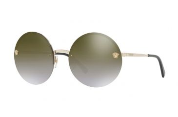 Image of Versace VE2176 Progressive Prescription Sunglasses VE2176-12526U-59 - Lens Diameter 59 mm, Frame Color Pale Gold