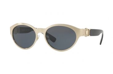 Image of Versace VE2179 Single Vision Prescription Sunglasses VE2179-133987-55 - Lens Diameter 55 mm, Frame Color Brushed Pale Gold