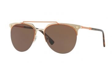 Image of Versace VE2181 Bifocal Prescription Sunglasses VE2181-125273-57 - Lens Diameter 57 mm, Frame Color Orange/pale Gold