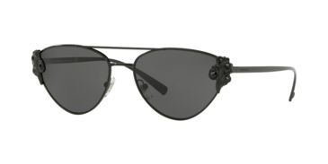 Image of Versace VE2195B Sunglasses 100987-56 - Black Frame, Grey Lenses