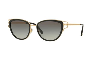 Image of Versace VE2203 Sunglasses 143811-53 - Black/Gold Frame, Grey Gradient Lenses