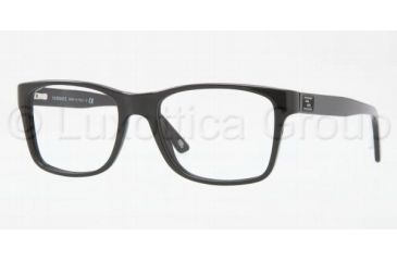 Image of Versace VE3151 Single Vision Prescription Eyeglasses GB1-5218 - Shiny Black Frame