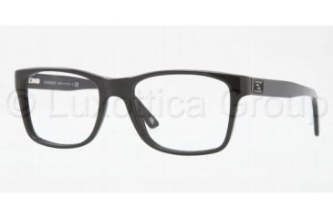 Image of Versace VE3151 Single Vision Prescription Eyeglasses GB1-5218 - Shiny Black Frame