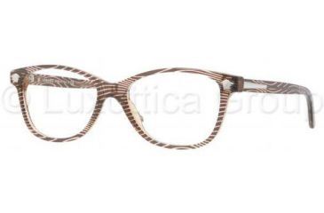 Image of Versace VE3153 Eyeglass Frames 934-5116 - Wave On Brown Frame